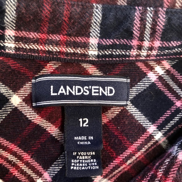Red and Blue Flannel Button-down Shirt - Picture 3 of 4